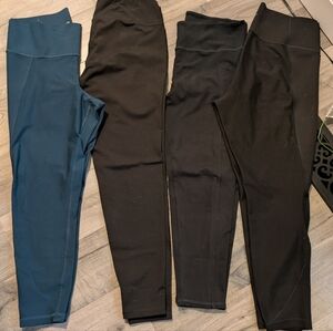 Woman's Black and Blue Leggings